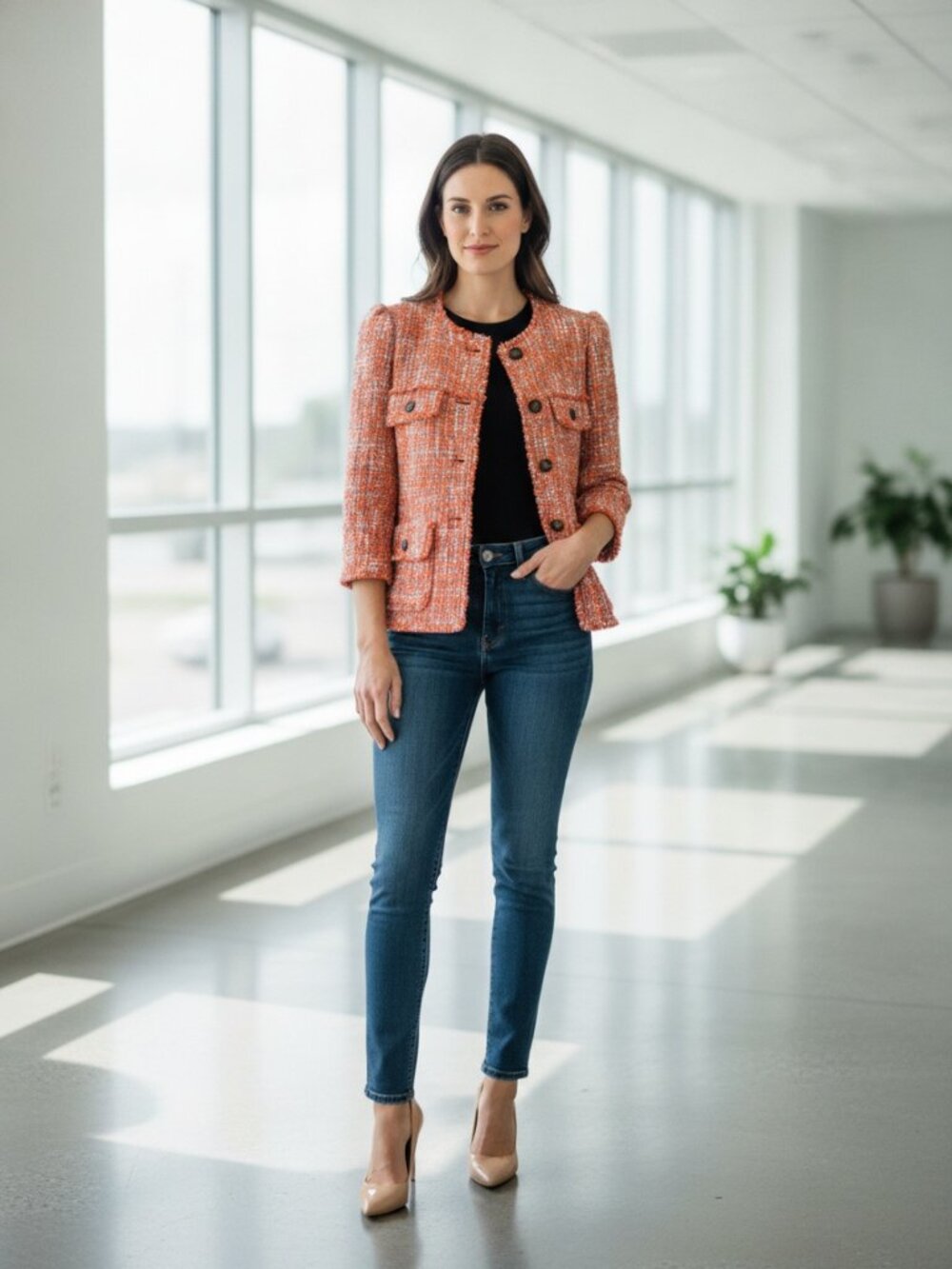 Ann Taylor Tweed Blazer size 8
